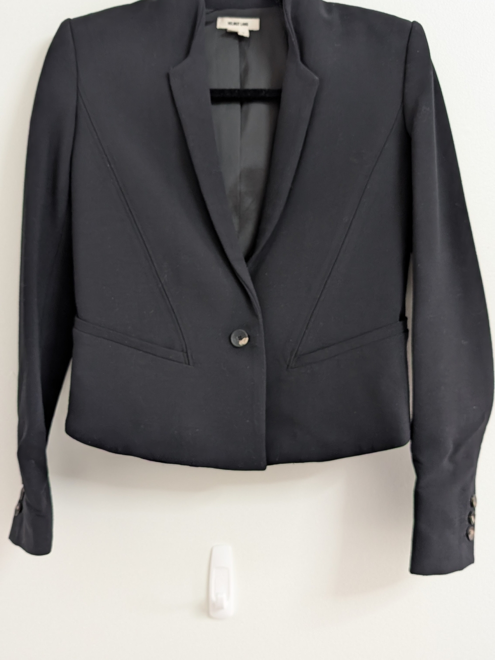 Helmut Lang Black Single-Button Tailored Women's Blazer